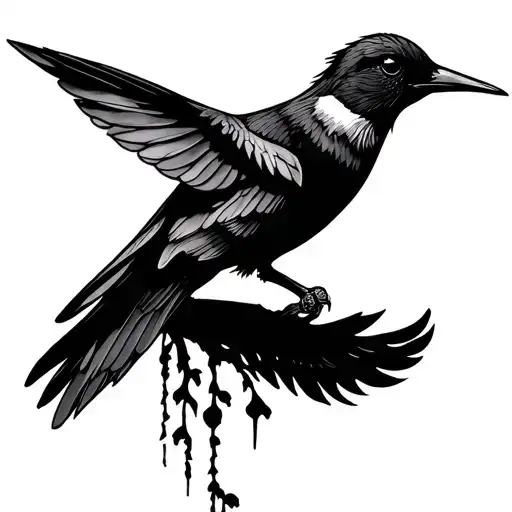 Hummingbird Wolf And Crow