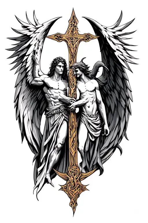 St Michael Sigil With His Brother Lucifer