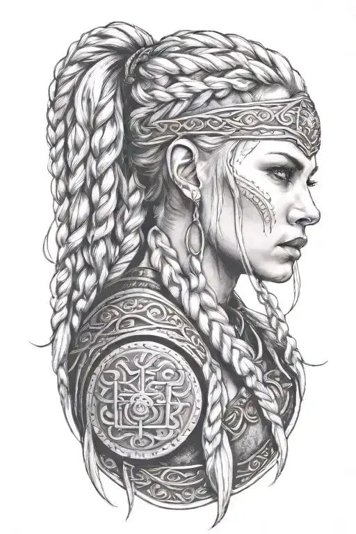Blond Viking Women With Braids