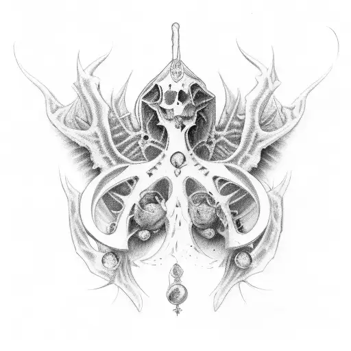 Sternum Tatto Femenie Gothic Apothecary