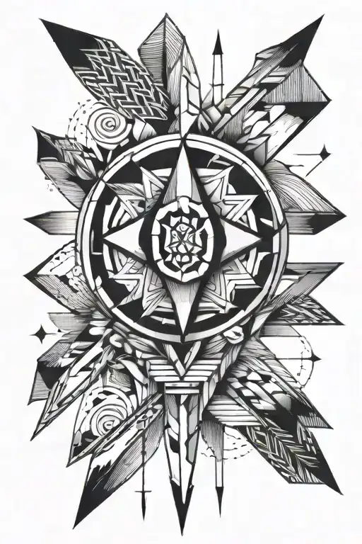 Geometric Arrow Tattoo Design Inspired Tattoo Featuring