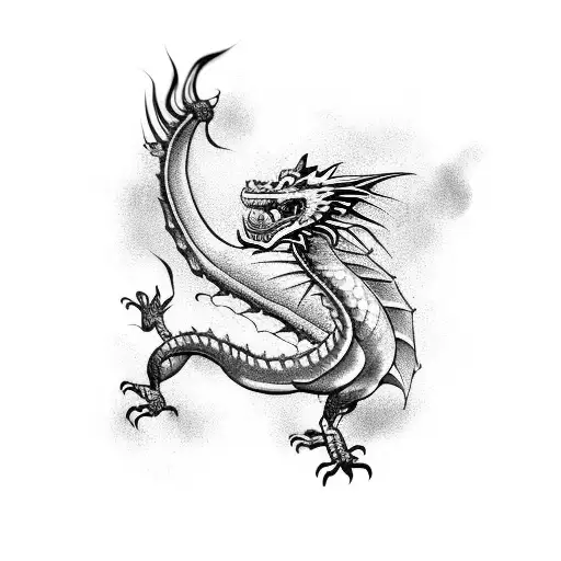 Dragon With Chinese Characters