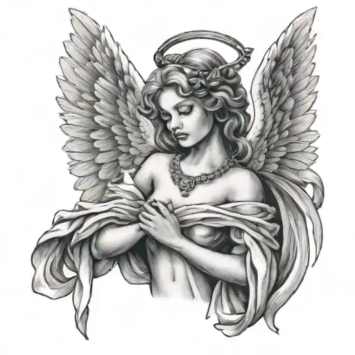 Angel Holding Necklace