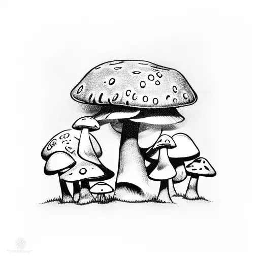 Fullsleeve Arm Mushroom Animal Landscape