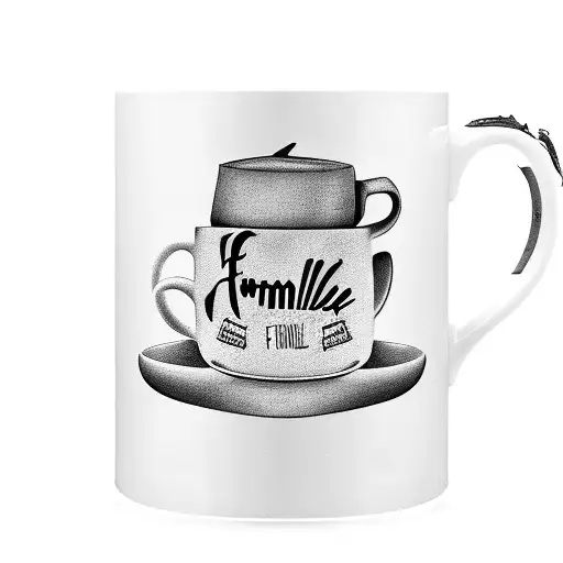 A Coffee Mug With The Word 'Family' Written On It