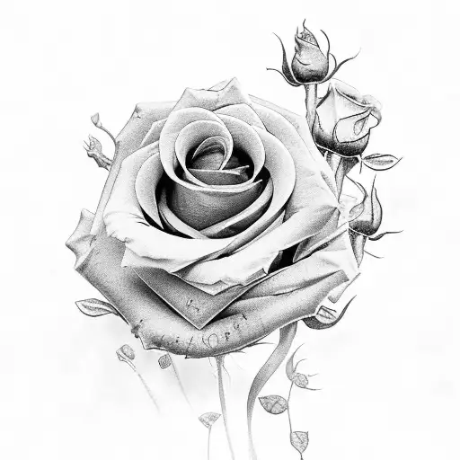 Dead Mom With Roses And Roman Numerals And Filipino