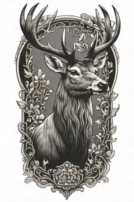 Powerful Stag Head