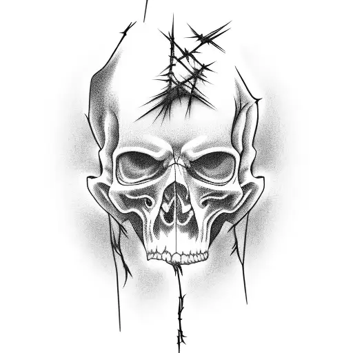 Grim Reaper With Barbed Wire