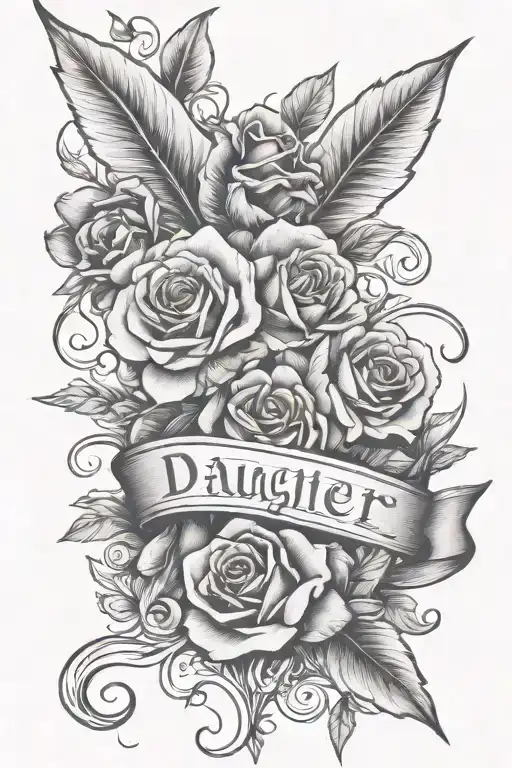 Daughter Name Tattoo For Men