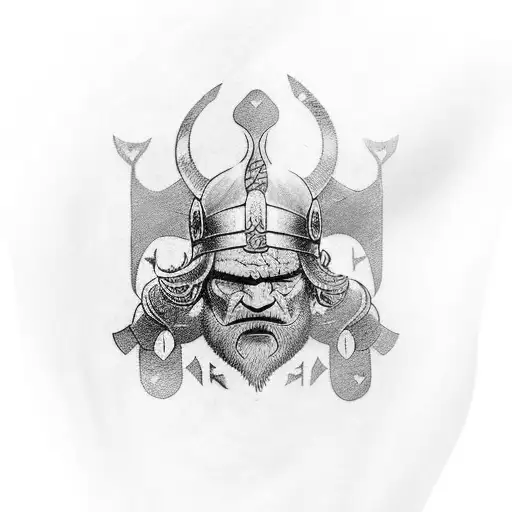 Viking Norse Petroglyph-inspired Full Sleeve