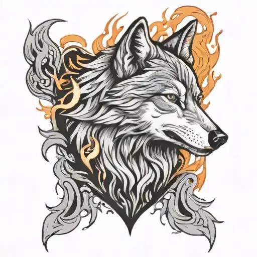 A Wolf In A Flaming Heart