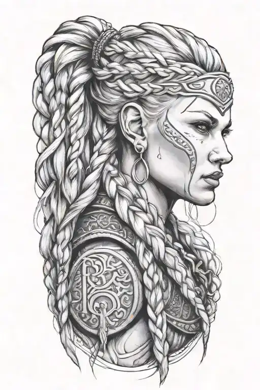 Blond Viking Women With Braids