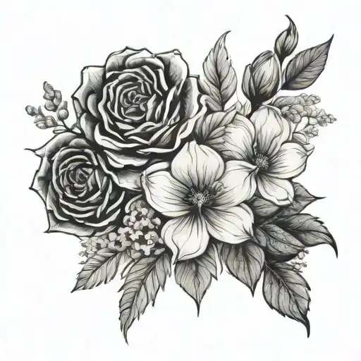 August And November Birth Flower Bouquet