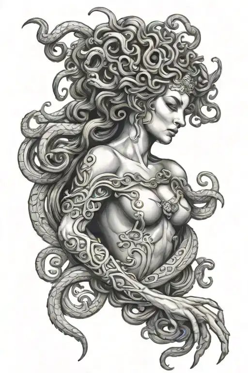 Medusa Fully Body With Wings