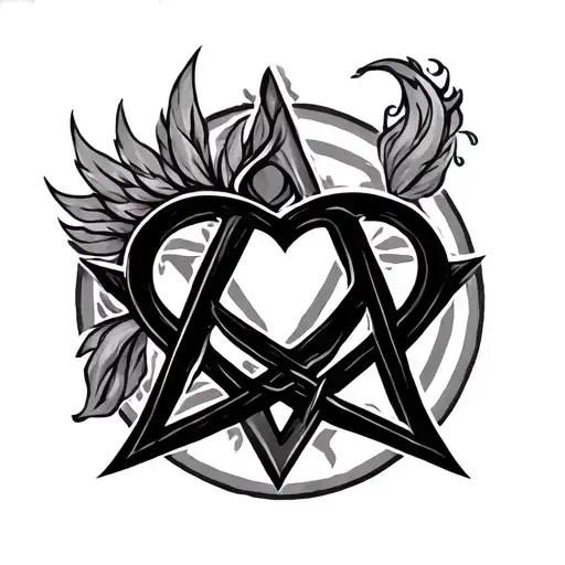 Heartagram And Anarchy Symbol Sightly Shades