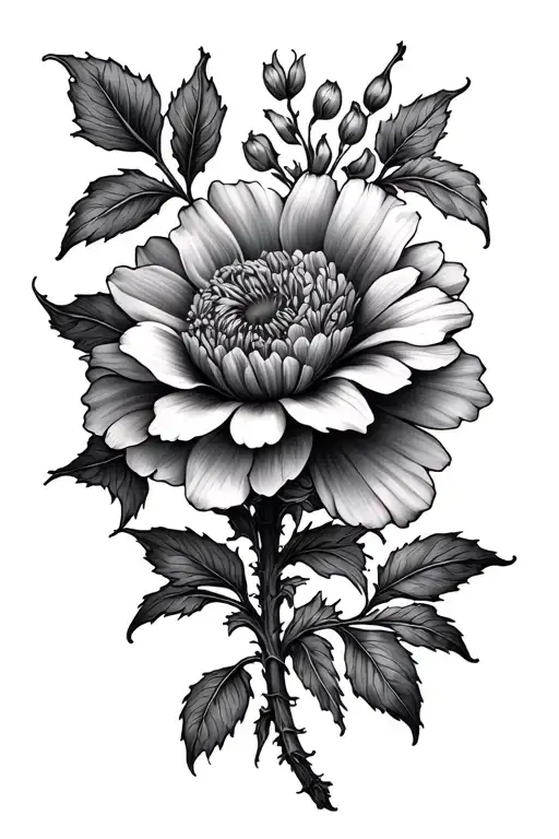 August Birth Flower Spine