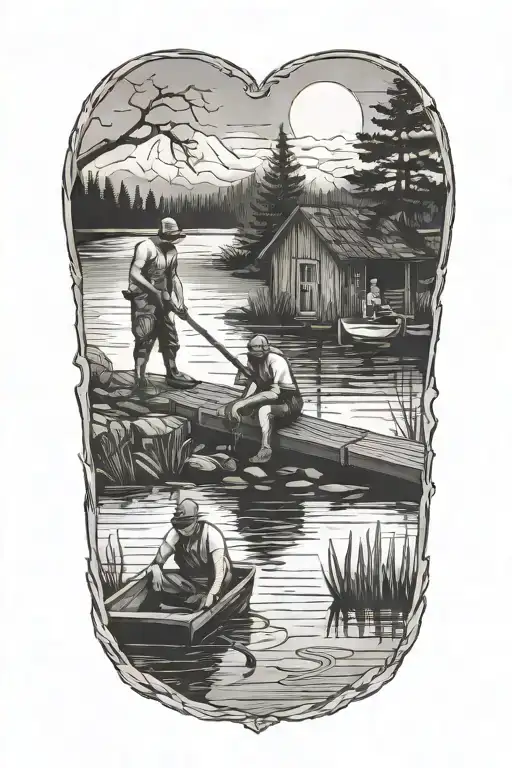 Guys Removing Docks From A Lake