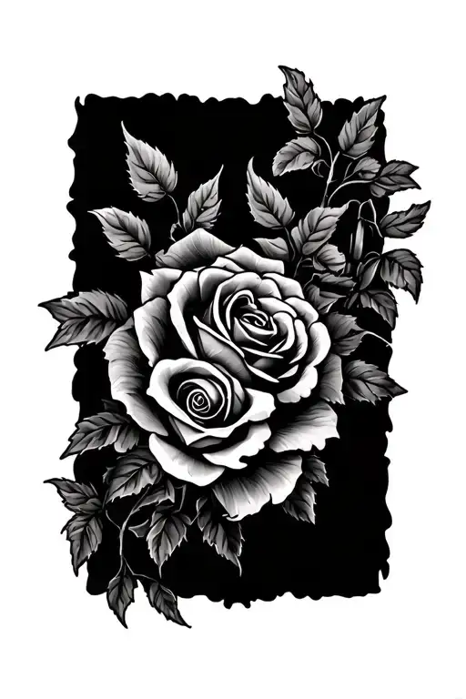 Roses Intertwined With Vines