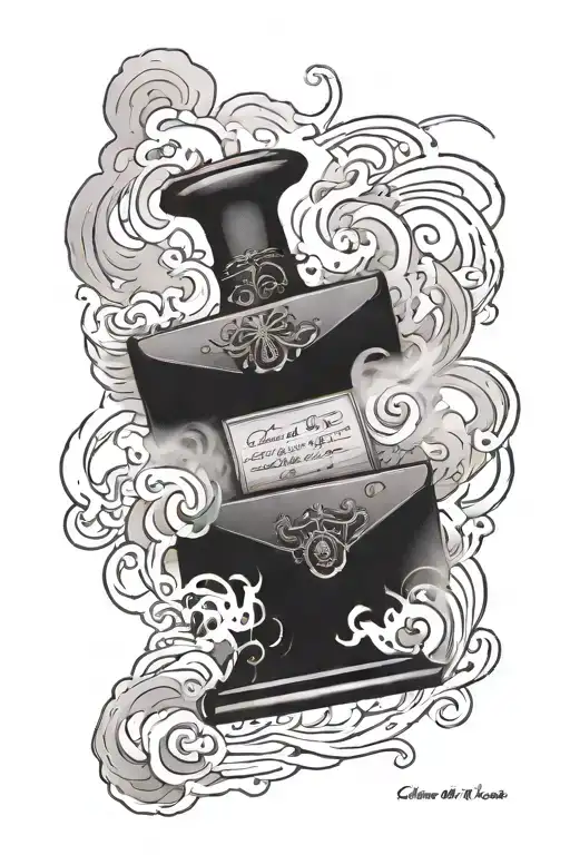 An Old Letter Enveloped In Smoke With A Quote About Strength And Protection