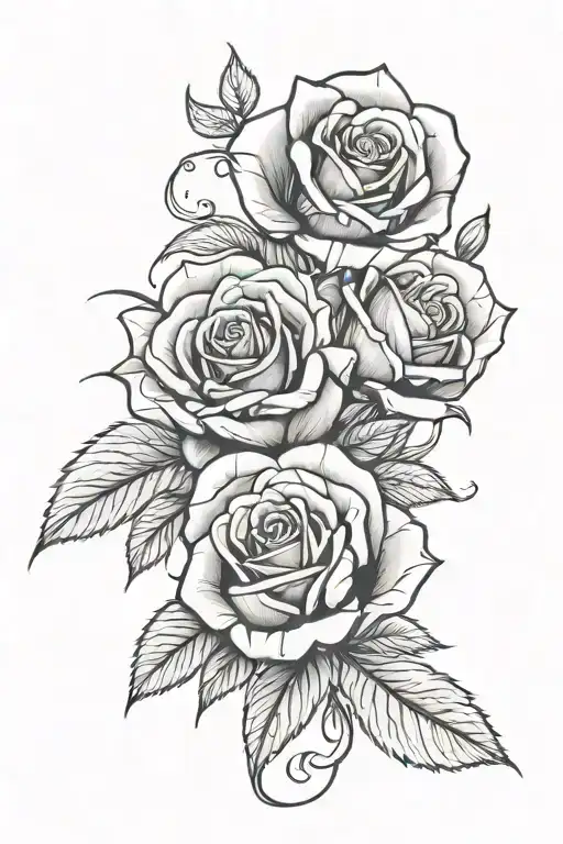 Roses With Names Incorporated Representing The Client's Love