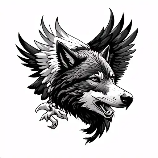 Wolf And Eagle Arm Sleeve