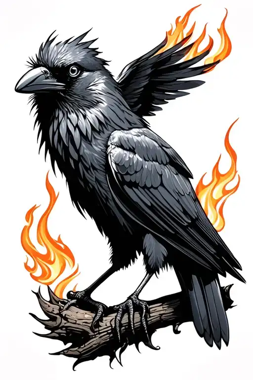 Crow And Fire