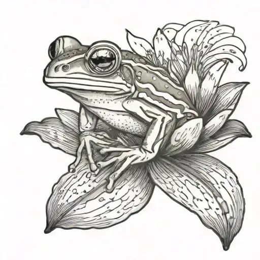 Tree Frog Water Lily Flower Remembering My Mum