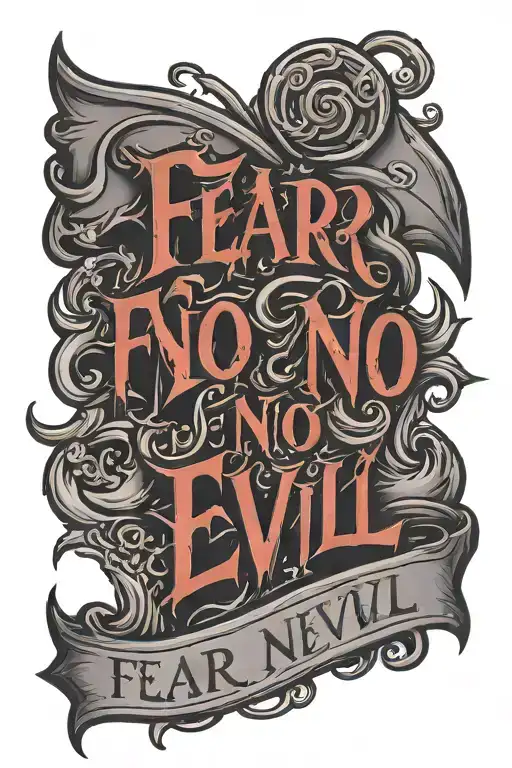 Fear No Evil Red Writing Thug Font