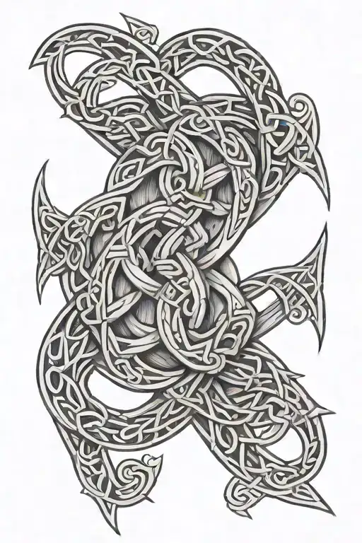 Warrior Celtic Knot Design Incorporating