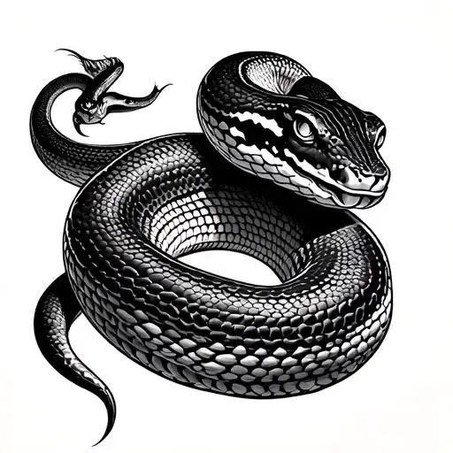 Ball Python Snake Tattoo For The Upper Arm