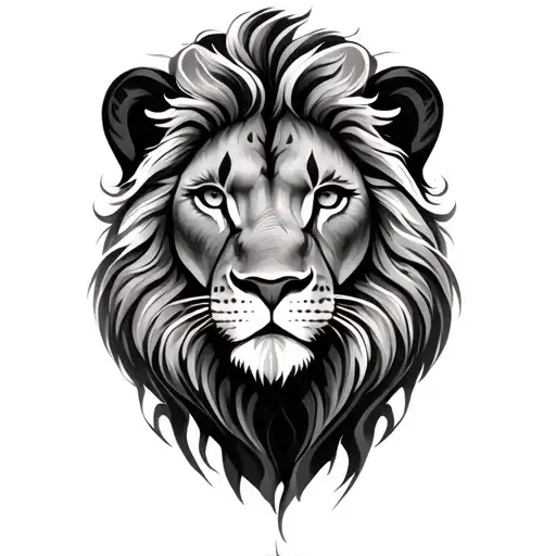 Feminine Beautiful Lion Face