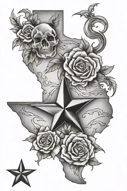 Texas Sleeve Tattoo Design Inspired