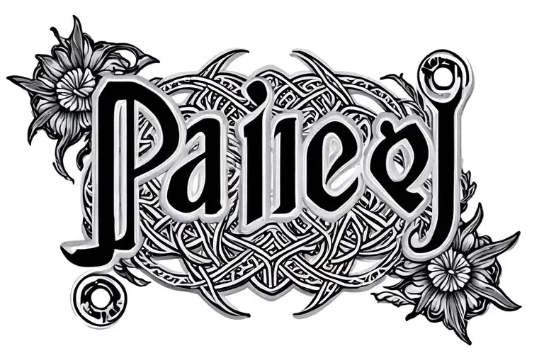 Celtic Design With The Name Paisley Incorporated In The Design