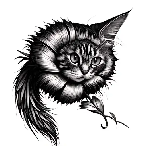 Grass With Cat Tail Flower