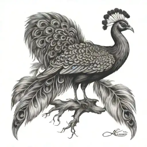 Peacock And The Tree Of Lige