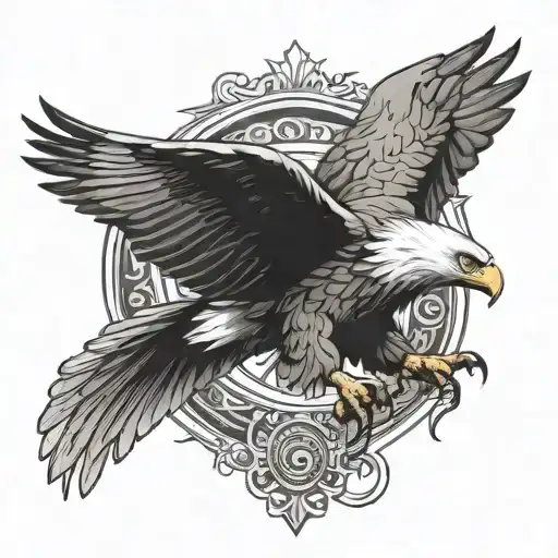 Eagle With The Wide Wings Spread