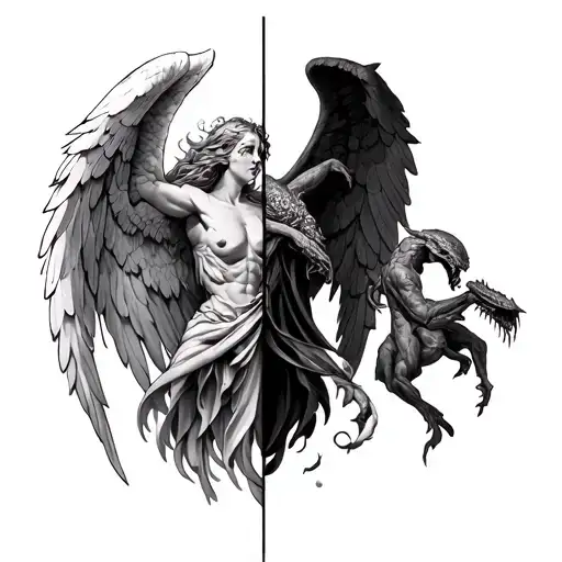 Angels Vs Demon Sleeve