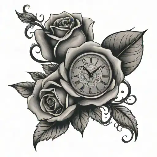 Rose With A Clock