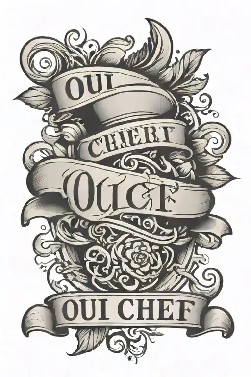 Oui Chef Lettering