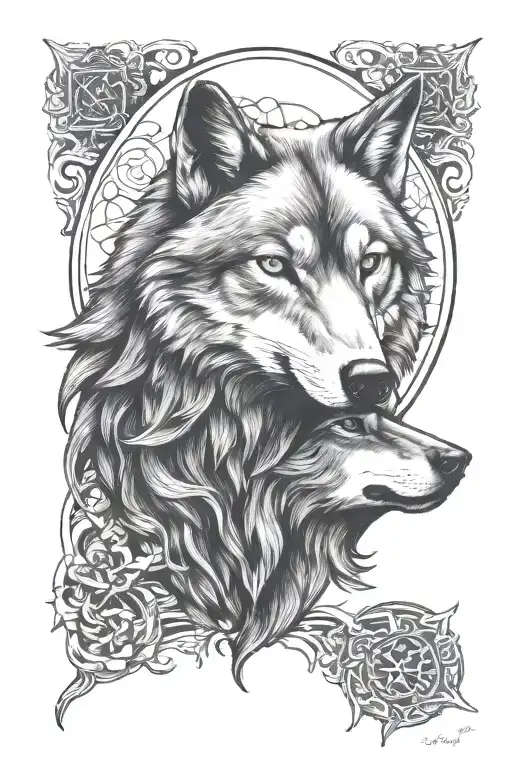 Alpha Omega Wolf Nose To Nose