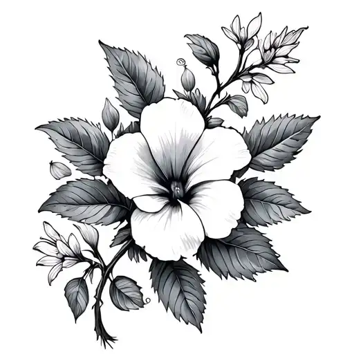 Morning Glory And Aster Flower Vine