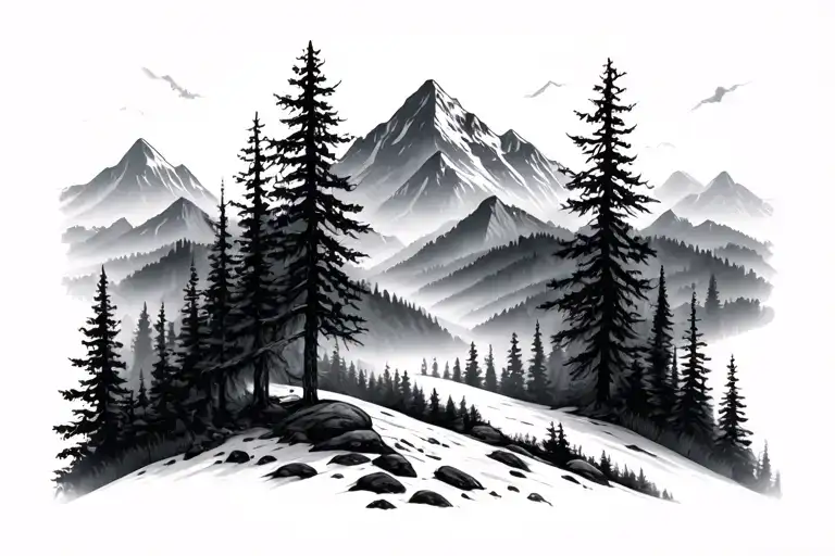 Realistic And Appalachian Forest And Mountains