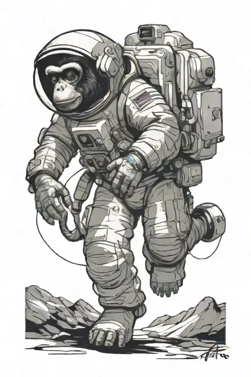 Ape In Astronaut Suit