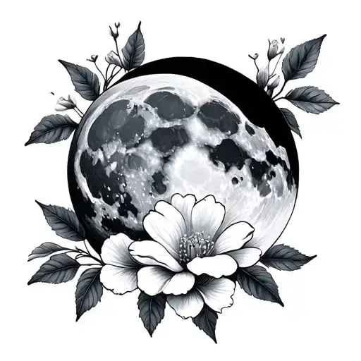 Full Moon Flower Blooming