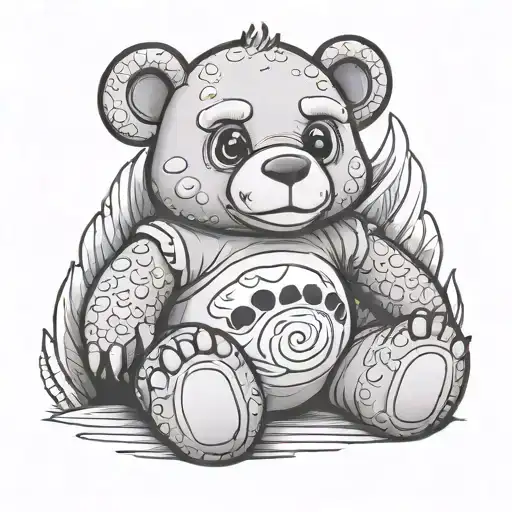 Teddy Bear Wearing Dinosaur Onesie