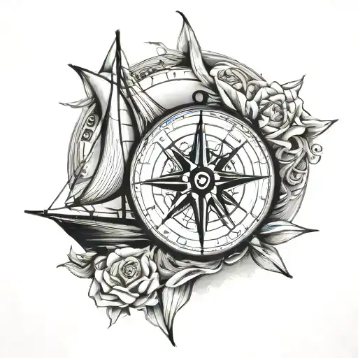 Sailboat Pastry Compass Rose