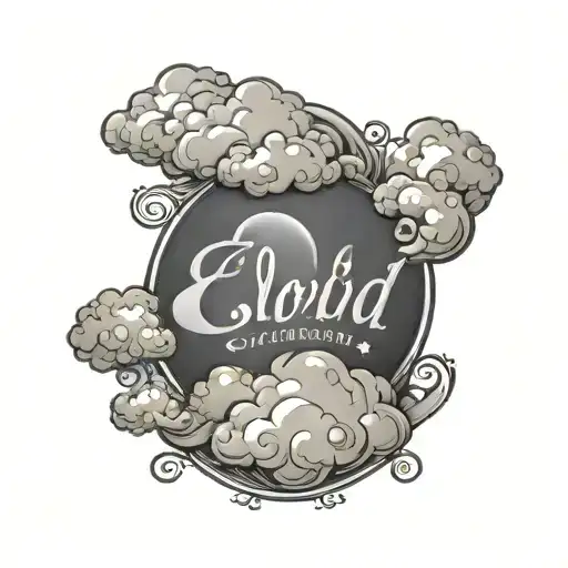 Last Name With Cloud Background
