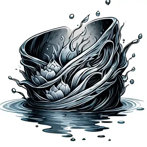 Tattoo Bracelet With Water Elements