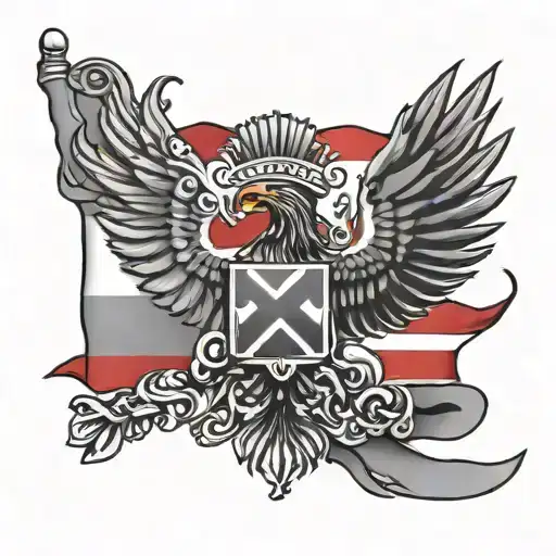 Domincan Flag Black And Red