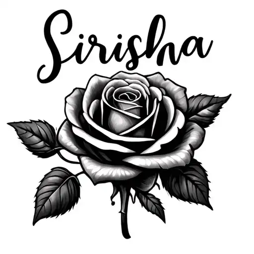 Name Sirisha With A Rose